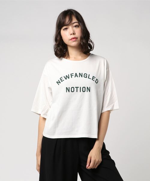 LOWRYS FARM(ローリーズファーム)の「バックプリントTシャツ 804239(Tシャツ/カットソー・レディース・オフホワイト/エンジ/チャコールグレー・MEDIUM/LARGE)」の7枚目の写真