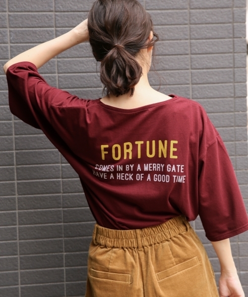 LOWRYS FARM(ローリーズファーム)の「バックプリントTシャツ 804239(Tシャツ/カットソー・レディース・オフホワイト/エンジ/チャコールグレー・MEDIUM/LARGE)」の11枚目の写真