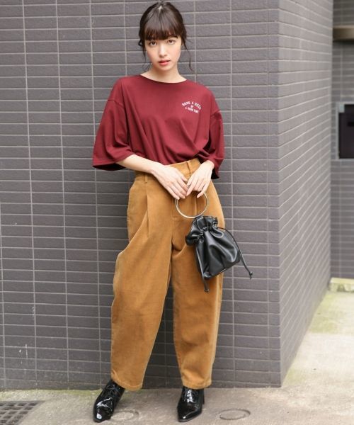 LOWRYS FARM(ローリーズファーム)の「バックプリントTシャツ 804239(Tシャツ/カットソー・レディース・オフホワイト/エンジ/チャコールグレー・MEDIUM/LARGE)」の12枚目の写真