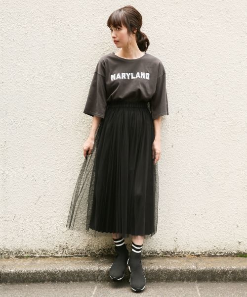 LOWRYS FARM(ローリーズファーム)の「バックプリントTシャツ 804239(Tシャツ/カットソー・レディース・オフホワイト/エンジ/チャコールグレー・MEDIUM/LARGE)」の15枚目の写真