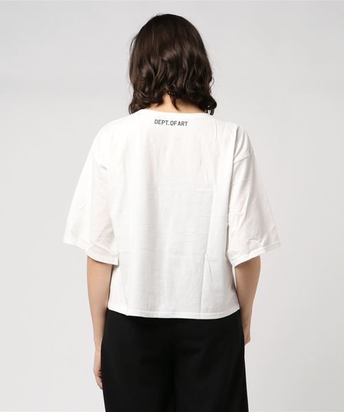 LOWRYS FARM(ローリーズファーム)の「バックプリントTシャツ 804239(Tシャツ/カットソー・レディース・オフホワイト/エンジ/チャコールグレー・MEDIUM/LARGE)」の5枚目の写真