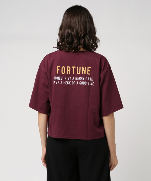 LOWRYS FARM(ローリーズファーム)の「バックプリントTシャツ 804239(Tシャツ/カットソー・レディース・オフホワイト/エンジ/チャコールグレー・MEDIUM/LARGE)」の6枚目の写真