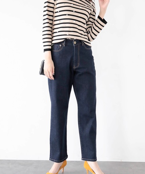 YECCA VECCA（イェッカヴェッカ）の「ハイウエストストレートデニム（その他パンツ・レディース・インディゴブルー/ダークインディゴブルー・SMALL/MEDIUM）」の13枚目の写真