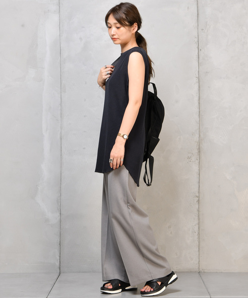 DouDou（ドゥドゥ）の「ワッフルタンク（Tシャツ/カットソー・レディース・オフホワイト/ベージュ/ブラック・FREE）」の19枚目の写真