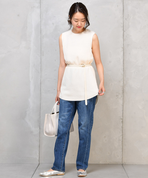 DouDou（ドゥドゥ）の「ワッフルタンク（Tシャツ/カットソー・レディース・オフホワイト/ベージュ/ブラック・FREE）」の17枚目の写真