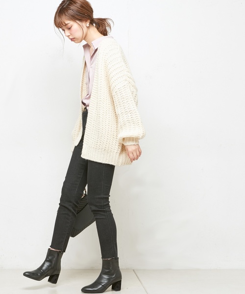 natural couture(ナチュラルクチュール)の「裾クラッシュストレッチスキニー(デニムパンツ・レディース・ブラック/インディゴブルー・S/M)」の14枚目の写真