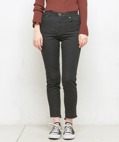 natural couture(ナチュラルクチュール)の「裾クラッシュストレッチスキニー(デニムパンツ・レディース・ブラック/インディゴブルー・S/M)」の11枚目の写真