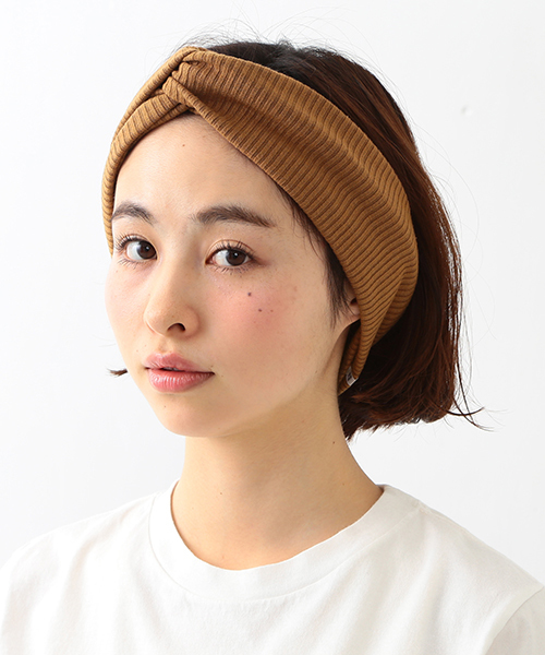 BEAMS BOY（ビームスボーイ）の「BEAMS BOY / リブヘアバンド（ヘアバンド・レディース・グレー/ネイビー/ホワイト/ブラック/オリーブ/ワイン/ブラウン系その他・ONE SIZE）」の4枚目の写真
