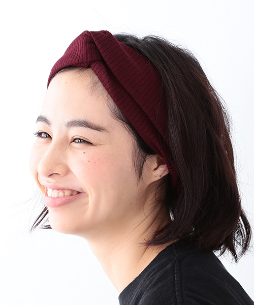 BEAMS BOY（ビームスボーイ）の「BEAMS BOY / リブヘアバンド（ヘアバンド・レディース・グレー/ネイビー/ホワイト/ブラック/オリーブ/ワイン/ブラウン系その他・ONE SIZE）」の7枚目の写真
