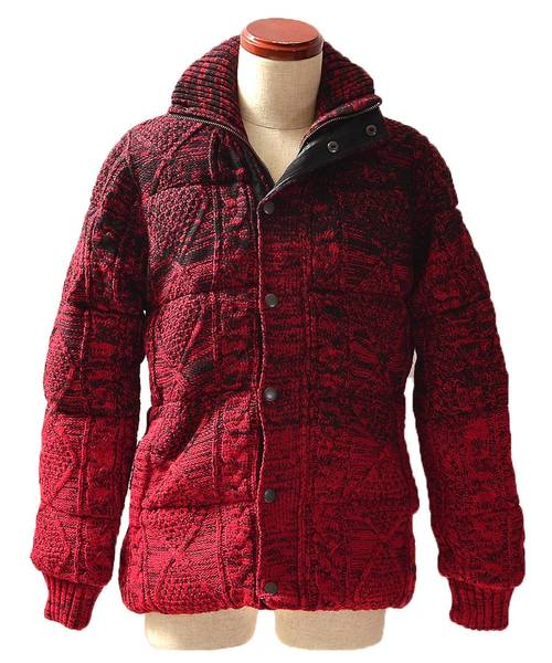 JOKER（ジョーカー）の「ニット中綿ジャケット（ダウンジャケット/コート・メンズ・オフホワイト/ブラック系その他/グレー系その他/ベージュ系その他/レッド系その他/ブラック系その他2/ネイビー・S/M/L/XL）」の22枚目の写真