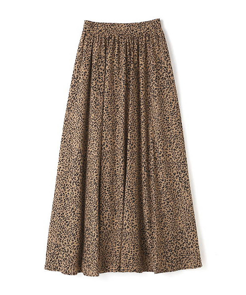 N.（N. Natural Beauty Basic）（エヌエヌナチュラルビューティーベーシック）の「≪◆レオパードマキシスカート≫（スカート・レディース・ベージュ系その他/ボルドー・MEDIUM）」の9枚目の写真