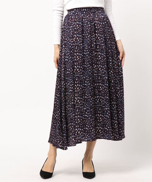 N.（N. Natural Beauty Basic）（エヌエヌナチュラルビューティーベーシック）の「≪◆レオパードマキシスカート≫（スカート・レディース・ベージュ系その他/ボルドー・MEDIUM）」の14枚目の写真