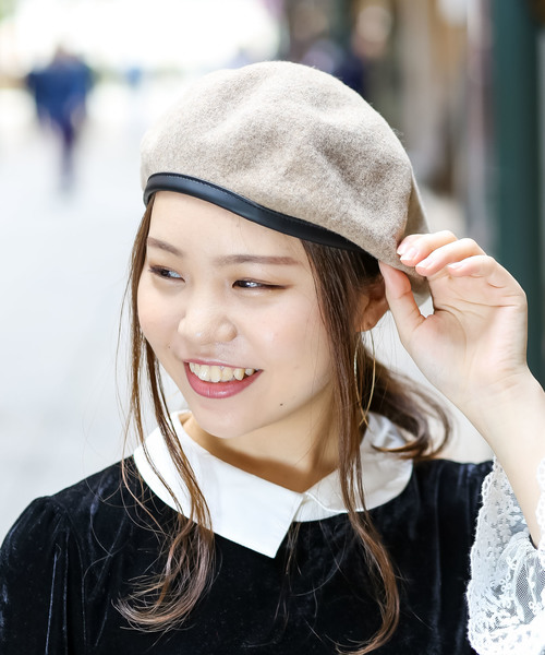無(ム)の「ミリタリーベレー(ハンチング/ベレー帽)」|ベージュ