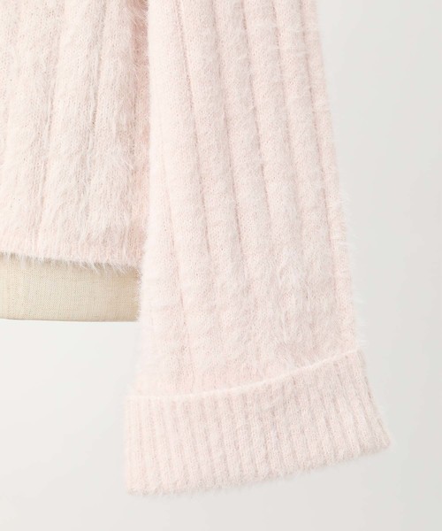 one after another NICE CLAUP(ワンアフターアナザーナイスクラップ)の「フェザーVネックリブカーディガン(カーディガン/ボレロ・レディース・オフホワイト/ライトグレー/モカ/サックスブルー/ライトピンク/ピンク系その他・FREE)」の10枚目の写真