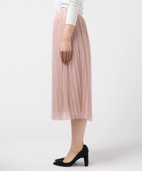 SpRay（スプレイ）の「チュールラメプリーツスカート（スカート・レディース・ブラック/ベージュ/グレー/ピンク/ブラック系その他・FREE）」の6枚目の写真