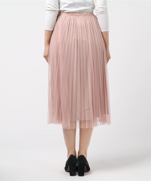 SpRay（スプレイ）の「チュールラメプリーツスカート（スカート・レディース・ブラック/ベージュ/グレー/ピンク/ブラック系その他・FREE）」の7枚目の写真