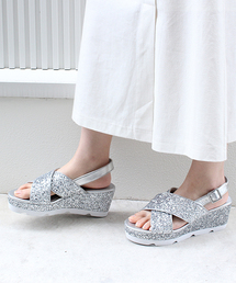 RANDA | グリッタークロスベルトサンダル(サンダル)