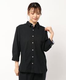【Ir】綿麻ストレッチ7分袖シャツ