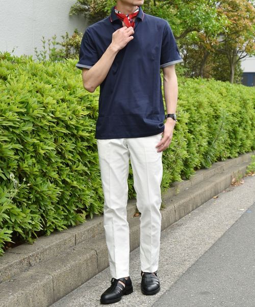 SHIPS（シップス）の「SC: 汗ジミ軽減加工 リブ スキッパー ショートスリーブ ポロシャツ 19SS（ポロシャツ・メンズ・ホワイト/ライトグレー/ブルー/チャコールグレー/ネイビー/ダークネイビー・SMALL/MEDIUM/X-LARGE/LARGE）」の17枚目の写真