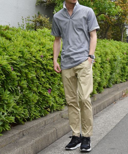 SHIPS（シップス）の「SC: 汗ジミ軽減加工 リブ スキッパー ショートスリーブ ポロシャツ 19SS（ポロシャツ・メンズ・ホワイト/ライトグレー/ブルー/チャコールグレー/ネイビー/ダークネイビー・SMALL/MEDIUM/X-LARGE/LARGE）」の19枚目の写真