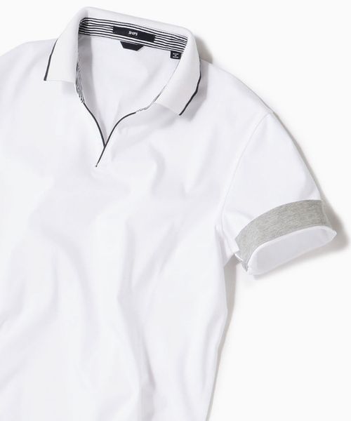 SHIPS（シップス）の「SC: 汗ジミ軽減加工 リブ スキッパー ショートスリーブ ポロシャツ 19SS（ポロシャツ・メンズ・ホワイト/ライトグレー/ブルー/チャコールグレー/ネイビー/ダークネイビー・SMALL/MEDIUM/X-LARGE/LARGE）」の20枚目の写真