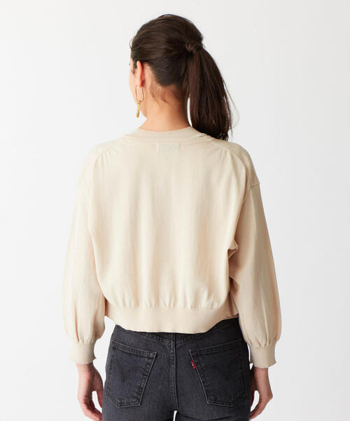 EMMEL REFINES（エメルリファインズ）の「〔ハンドウォッシャブル〕FC HW シフォンノースリーブ ツインニット（アンサンブル・レディース・ブラック/ライトブルー/ナチュラル・FREE）」の4枚目の写真