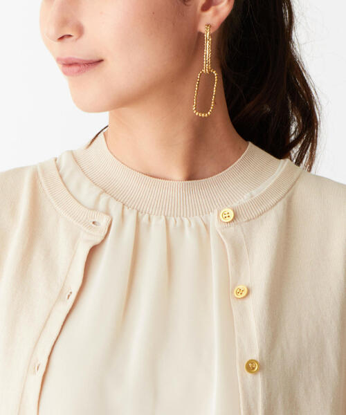 EMMEL REFINES（エメルリファインズ）の「〔ハンドウォッシャブル〕FC HW シフォンノースリーブ ツインニット（アンサンブル・レディース・ブラック/ライトブルー/ナチュラル・FREE）」の14枚目の写真