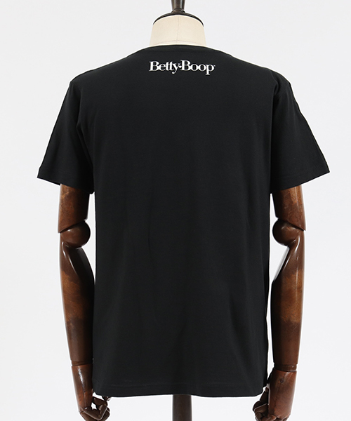CAMBIO(カンビオ)の「mt5834-Betty Boop Tシャツ(チェッカーフラッグ)(Tシャツ/カットソー・メンズ・ホワイト/ブラック・L/S/XL/M)」の4枚目の写真