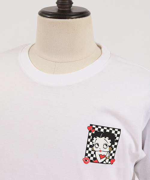 CAMBIO(カンビオ)の「mt5834-Betty Boop Tシャツ(チェッカーフラッグ)(Tシャツ/カットソー・メンズ・ホワイト/ブラック・L/S/XL/M)」の10枚目の写真