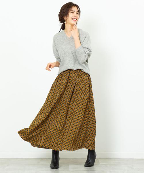 coen（コーエン）の「【ムック本掲載・手洗いできる】ラムウールVネックニット（ニット/セーター・レディース・オフホワイト/ピンク/ライトグレー・FREE）」の5枚目の写真