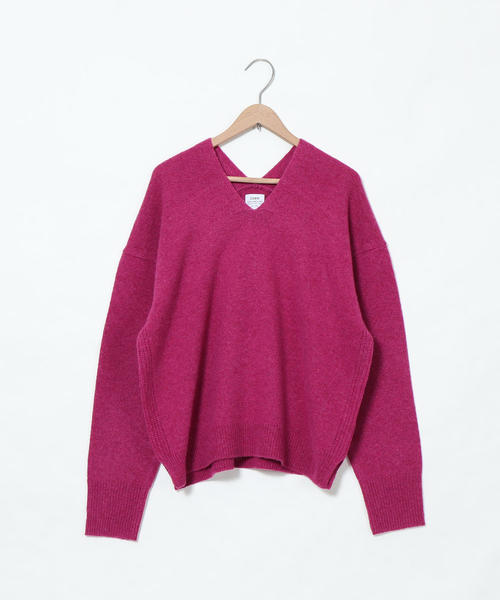 coen（コーエン）の「【ムック本掲載・手洗いできる】ラムウールVネックニット（ニット/セーター・レディース・オフホワイト/ピンク/ライトグレー・FREE）」の18枚目の写真