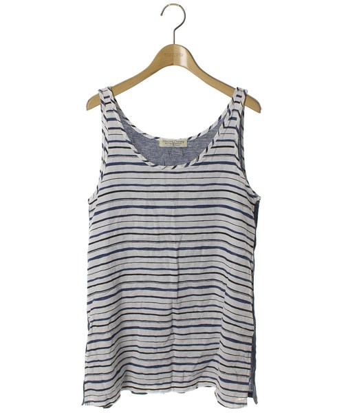 セール ブランド古着 ボーダー柄ノースリーブトップス タンクトップ Jean Nassaus ジーンナッソーズ のファッション通販 Zozoused