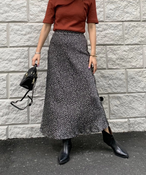 NINE（ナイン）の「ダルメシアンスカート（スカート・レディース・ブラック/アイボリー・0/1）」の2枚目の写真