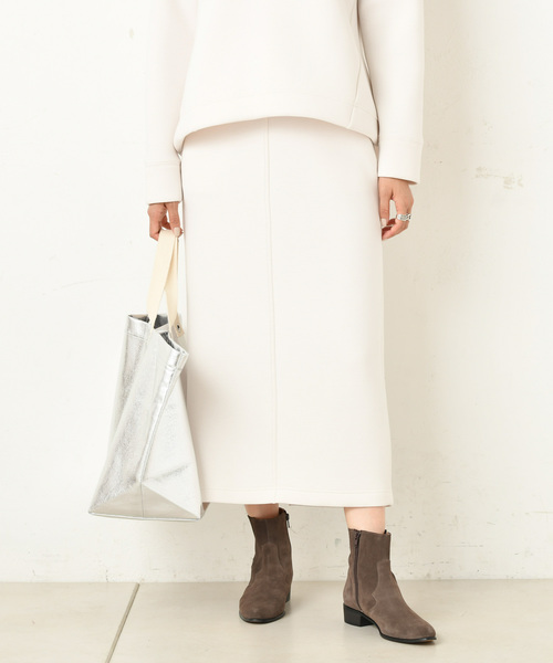 DouDou(ドゥドゥ)の「ダンボールスカート(スカート・レディース・ベージュ/オフホワイト/グリーン・36/38)」の2枚目の写真