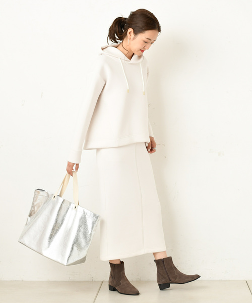 DouDou(ドゥドゥ)の「ダンボールスカート(スカート・レディース・ベージュ/オフホワイト/グリーン・36/38)」の12枚目の写真