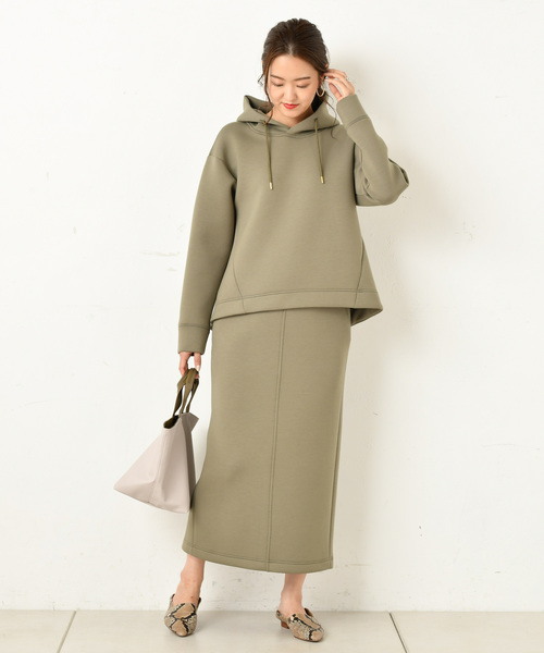 DouDou(ドゥドゥ)の「ダンボールスカート(スカート・レディース・ベージュ/オフホワイト/グリーン・36/38)」の9枚目の写真