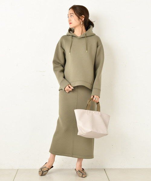 DouDou(ドゥドゥ)の「ダンボールスカート(スカート・レディース・ベージュ/オフホワイト/グリーン・36/38)」の21枚目の写真