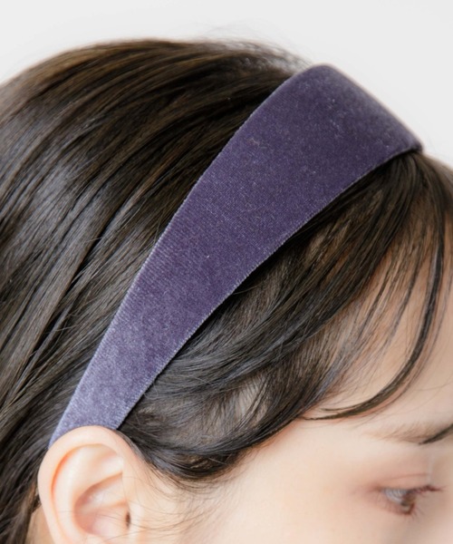 flower（フラワー）の「ベルベットカチューシャ - bold -（カチューシャ・レディース・ベージュ/ブラウン/ピンク/ブルー・FREE）」の7枚目の写真