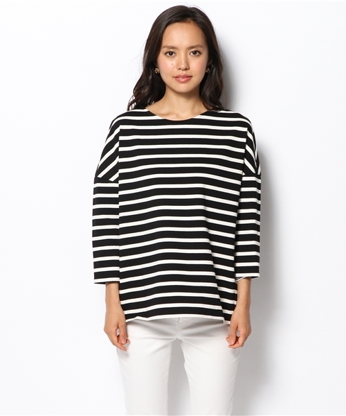 Tiara（ティアラ）の「ワイドボーダービッグリボンプルオーバー≪WEEKEND de Tiara≫（Tシャツ/カットソー・レディース・ブラック/ネイビー・9）」の11枚目の写真