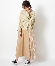 サイドレース切替ロングスカート