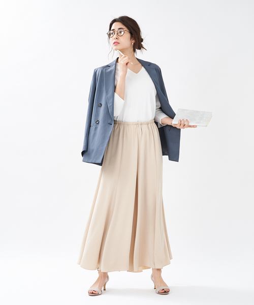 qualite（カリテ）の「マーメイドフレアーマキシパンツ（その他パンツ・レディース・ベージュ/ブラウン/ブルー・38/36）」の14枚目の写真