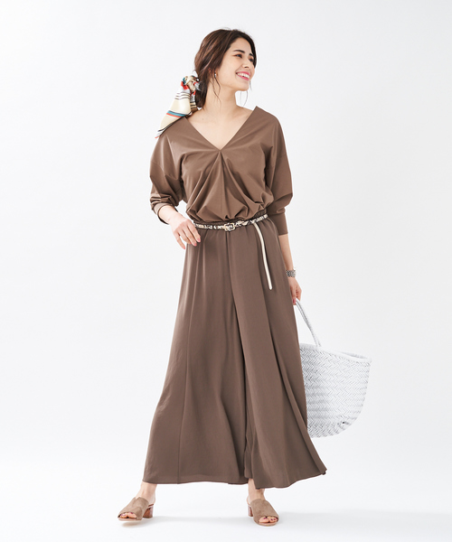 qualite（カリテ）の「マーメイドフレアーマキシパンツ（その他パンツ・レディース・ベージュ/ブラウン/ブルー・38/36）」の9枚目の写真