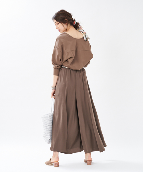 qualite（カリテ）の「マーメイドフレアーマキシパンツ（その他パンツ・レディース・ベージュ/ブラウン/ブルー・38/36）」の15枚目の写真