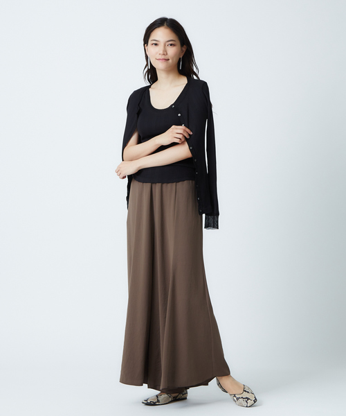 qualite（カリテ）の「マーメイドフレアーマキシパンツ（その他パンツ・レディース・ベージュ/ブラウン/ブルー・38/36）」の7枚目の写真