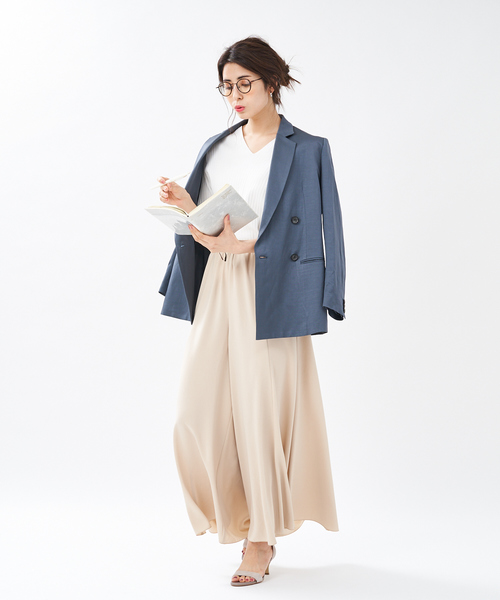 qualite（カリテ）の「マーメイドフレアーマキシパンツ（その他パンツ・レディース・ベージュ/ブラウン/ブルー・38/36）」の5枚目の写真