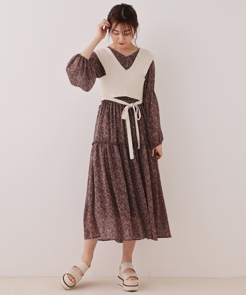 one after another NICE CLAUP（ワンアフターアナザーナイスクラップ）の「ニットビスチェセットトップス（Tシャツ/カットソー・レディース・アイボリー/ベージュ/グリーン・FREE）」の15枚目の写真