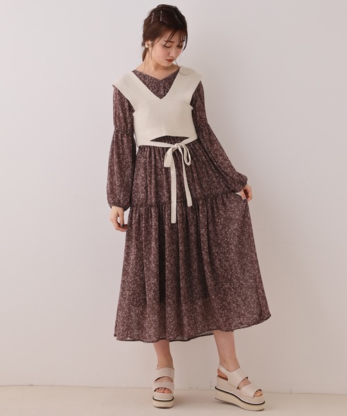 one after another NICE CLAUP（ワンアフターアナザーナイスクラップ）の「ニットビスチェセットトップス（Tシャツ/カットソー・レディース・アイボリー/ベージュ/グリーン・FREE）」の17枚目の写真