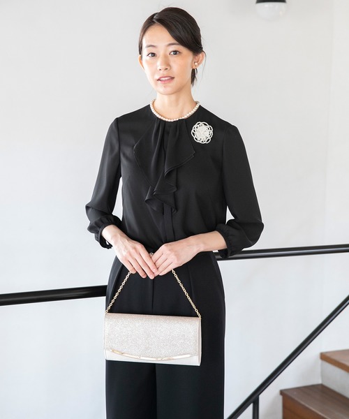 form forma（フォルムフォルマ）の「フリルブラウス（シャツ/ブラウス・レディース・ブラック/オフホワイト・9号/11号/13号）」の4枚目の写真