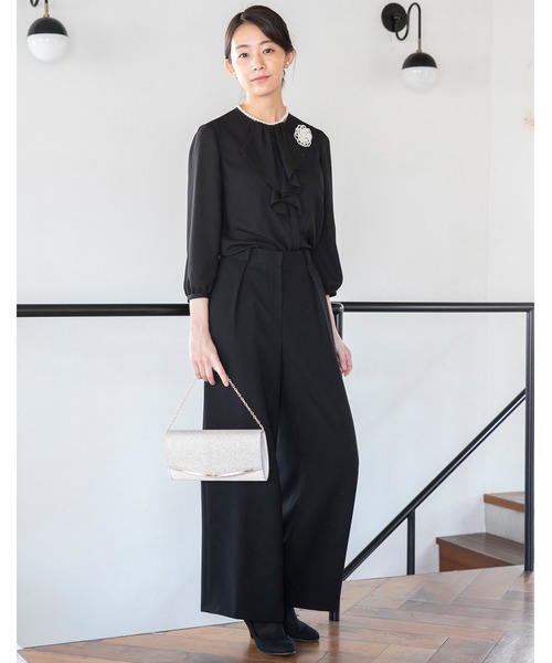 form forma（フォルムフォルマ）の「フリルブラウス（シャツ/ブラウス・レディース・ブラック/オフホワイト・9号/11号/13号）」の5枚目の写真