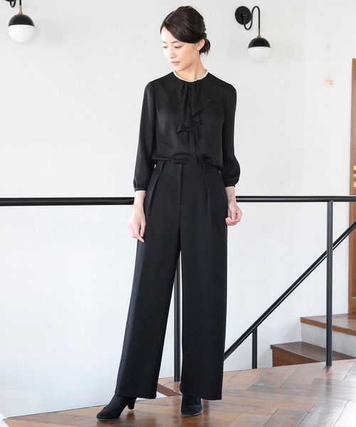 form forma（フォルムフォルマ）の「フリルブラウス（シャツ/ブラウス・レディース・ブラック/オフホワイト・9号/11号/13号）」の8枚目の写真